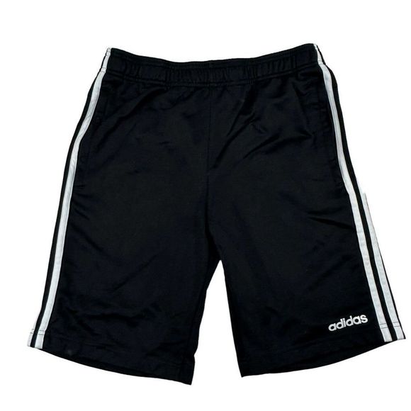 adidas Other - Adidas Black Essential 3 Stripe Tricot Shorts Activewear Size M Zipper Pocket